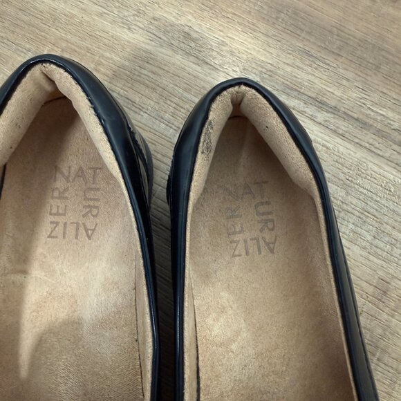 Naturalizer Zoren Loafers Black Vegan Patent Leather Minimalist Simple 6 - Picture 5 of 11